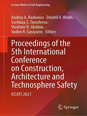cover image of Proceedings of the 5th International Conference on Construction, Architecture and Technosphere Safety
